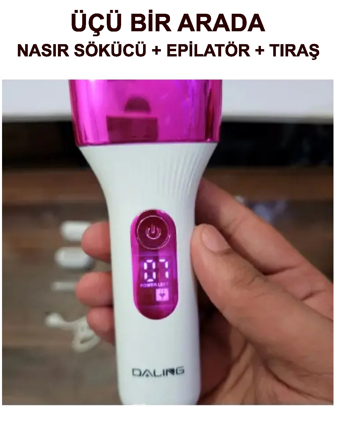 3ü 1 Arada Nasır Sökücü + Epilatör + Tıraş Makinesi