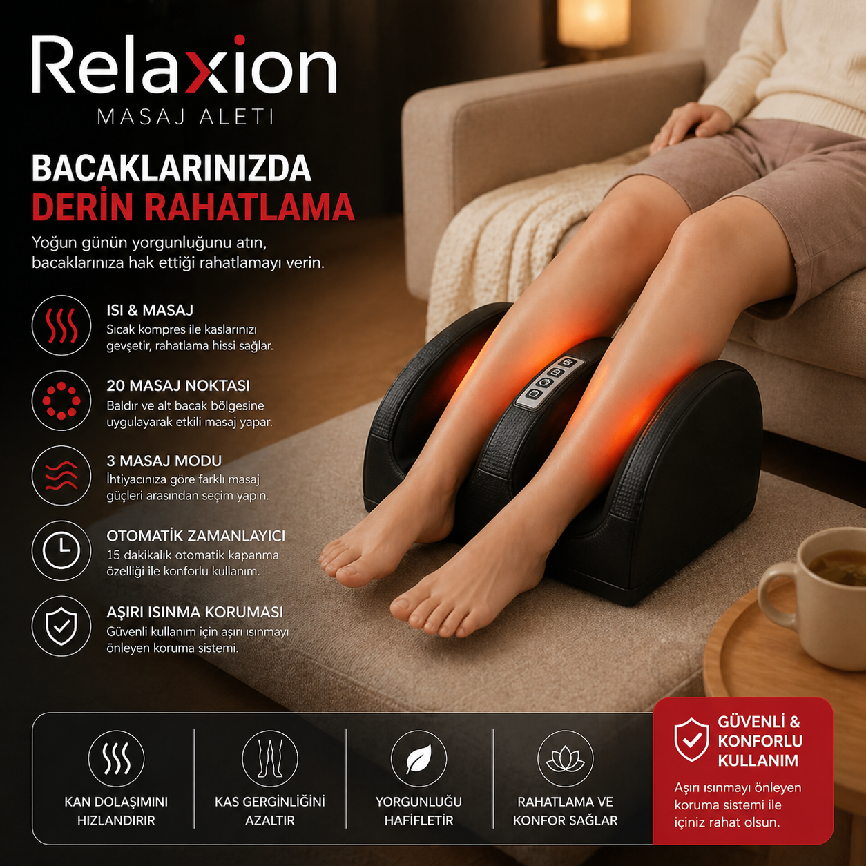 Relaxion™ Bacak Masaj Aleti